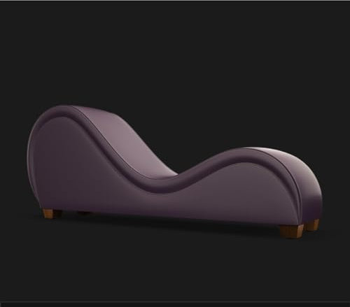 Di-Lara Hochwertiger Tantra-Kamasutra-Sofastuhl aus Kunstleder – bequemer Tantra-Liege-Sessel für intime Momente -Lila