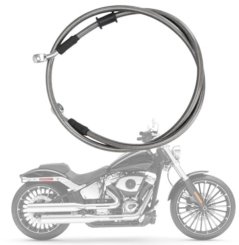 IUVWISN Stahlflex Bremsleitung Motorrad Hydraulic Brake Oil Hose 28 Grad M10 500-2000mm Universal für Pit Dirt Bike Motocross Street Bike ATV 1000mm Silber