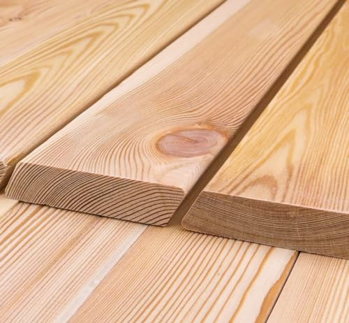 Rhombusleisten 30°, Sibirische Lärche 21 x 95 x 1500 mm, Fassadenprofil (Länge 1.5m) 10-er Pack
