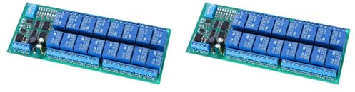 Casstad 2X Dc 12V Din35 16 Kanal Rs485 Relais Modul Modbus Rtu Uart Steuerung Schalten Tafel für Plc Ptz Kamera Motor, Nur Platine