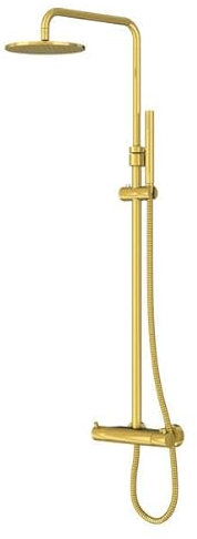 Steinberg Série 100 Système de douche, douche de pluie ronde, 1002721BG, Couleur: Brushed Gold