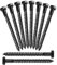 jojofuny 10 Pièces En Acier Inoxydable Tête Hexagonale Tire-Fonds Noir Tire-Fond Vis Tire-Fond Vis À Bois À Tête Hexagonale 8 x 90cm