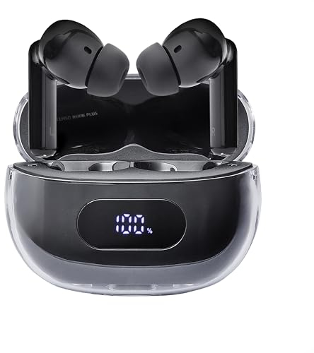 Intenso Buds Plus TWS True Wireless T310AE - Auriculares inalámbricos con cancelación Activa de Ruido, ENC, Bluetooth y hasta 25 Horas de reproducción de música, Color Negro