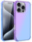 Xylota Cover per iPhone 16 Pro Max 6,9 Pollici, Trasparente Custodia Gradiente Aesthetic Protettiva Case, Anticaduta Sottile TPU Silicone Bumper Anti-Graffio Custodie per iPhone 16 Pro Max, Viola/Blu