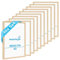 PHOTOLINI Cadre A3 30 x 42 bois MDF naturel, lot de 10 cadres photo pour posters et affiches, verre acrylique incassable, décoration murale à suspendre, avec accessoires supplémentaires