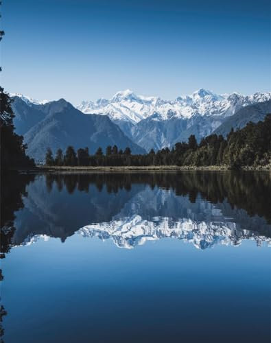 1000 Pieces Jigsaws Adults Puzzles Gifts - Mountains,lake,new,zealand 38x52cm