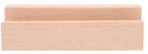 Operitacx Tischkalender Basis Stehende Fotohalter Memo-Karten-Clip rustikale Tischnummernhalter Holzbasis Memo Kartenhalter Fotoständer Memo-Clip steht Postkartensockel aus Holz Beige