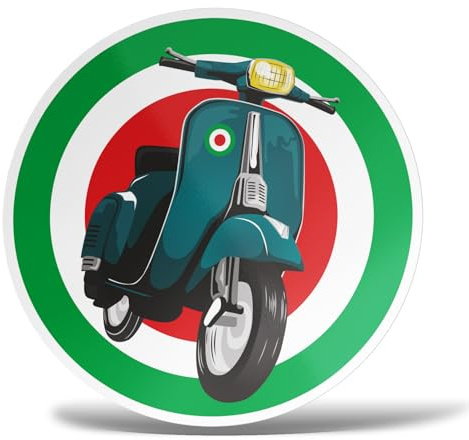 ERREINGE - Adesivo 40 cm COCCARDA ITALIA - Sticker PVC | Decal compatibile per Vespa, Scooter, Casco, Pickup, Serbatoio, Carena