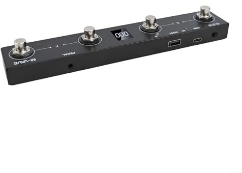 HEIBTENY Per controller MIDI per M-VAVE Chocolate Plus per controller MIDI a pedale ricaricabile, 4 tasti, colore nero