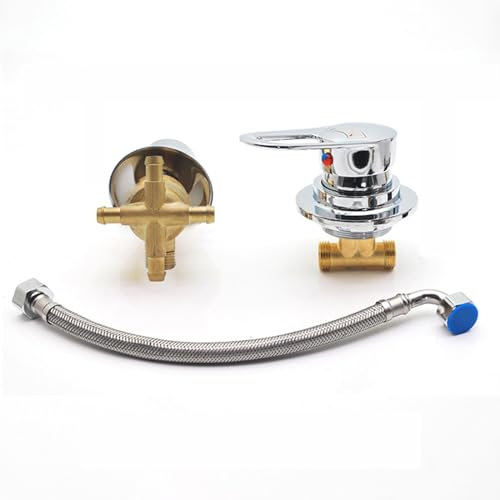 2/3/4/5 vías grifo de ducha mezclador de agua fría y caliente en dos partes doble soporte control tipo giratorio fijo (Intubation 4 way)