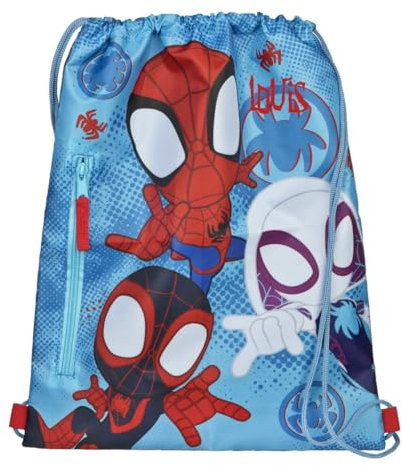 Undercover Turnbeutel Spidey Kinder - Personalisiert mit Namen - Sportbeutel Junge Mädchen - Schuhbeutel zum Zuziehen