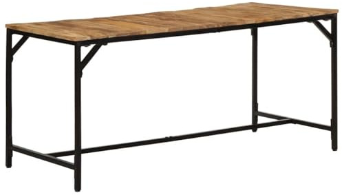 vidaXL Dining Table 160x80x75 cm Solid Wood Rough Mango, dining room table, dinner table, dining room furniture, kitchen table, restaurant table