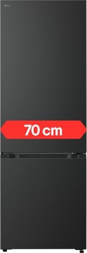 LG GBBW726AEV Frigorifero Combinato, Larghezza 70 cm Fit & Max, Classe A, Raffreddamento Ottimizzato con AI Saving, Total No Frost, Door e Linear Cooling, 465 L, Smart Inverter, Wi-Fi, Nero