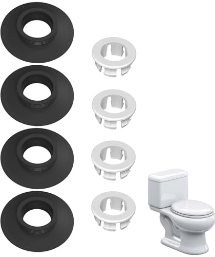 hommova Flush Valve Seal for Ideal Standard Flush Valves SV01967, 4Pcs Silicone Toilet Cistern Flapper Kit with 4Clip Specific Fit
