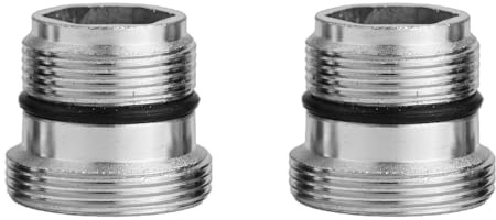 CashMuch THD-Wasserhahn-Adapter, Messing, verchromt, mit 2 O-Ringen, für Wasserhähne, Filter, Schläuche, Luftreiniger und Dusch-HDs, 2 Stück
