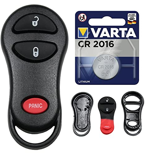 Autoschlüssel Gehäuse Chrysler Town Country Voyager PT Cruiser Dodge + Batterie