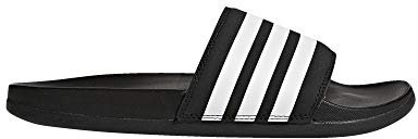 adidas Adilette Comfort Slides, Sandalias deslizantes Mujer, Negro, Blanco y Negro, 41 1/3 EU