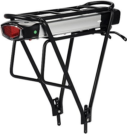 YOSE POWER Akku 36V13Ah E-Bike Batterie avec Porte-Bagage Convient au 26-28 V-Frein de Roue Arrière pour Vélo Electrique