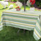3E Home Outdoor-Tischdecke mit Sonnenschirmloch, wasserabweisend, für Garten, Terrasse, rechteckige Tischdecke für Picknicks und Partys im Freien, 152 x 213 cm, Gelb und Grün