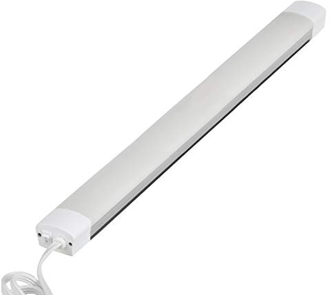 Good Earth Lighting 24-Inch Under Cabinet Light - LED Light Bar - Linkable Outlet - Under Counter Lighting - Damp Location - 2000 Lumens - 4000K - 50,000 Hour Rated Lamp Life - IP20 - White Finish