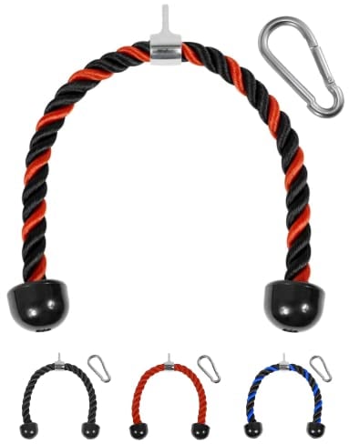 Yes4All BXGM Trizepsseil, 91.4 cm, Rot/Schwarz