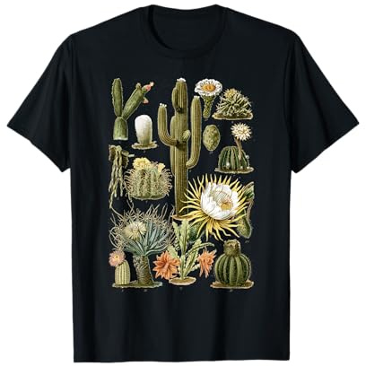 Cactus Pianta succulenta Vintage Cacti Botanica Botanica Maglietta