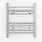 350mm Wide Chrome Heated Bathroom Towel Rail Radiator For Central Heating Designer UK (350mm x 400mm (h))