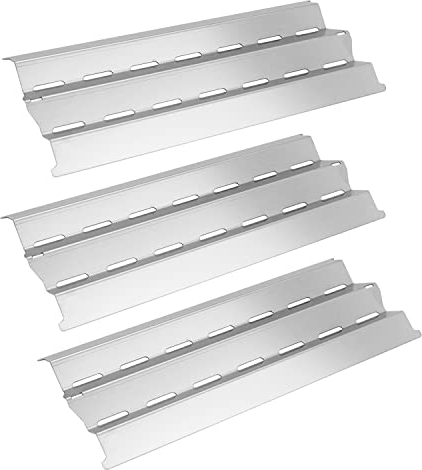 Zemibi BBQ Edelstahl Grill Ersatzteile 34,9 cm Heizplatte Zelt Shields, Flame Tamer, Brenner Cover Vaporizor Bars, Reparatur-Sets für Broil King 9865-24 Select Gasgrill Modelle, 3 Stück