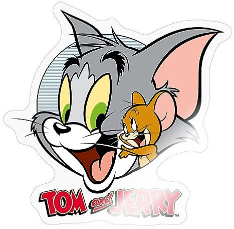 Spreadshirt Tom Und Jerry Verschmust Sticker Aufkleber, 10 x 10 cm, Transparent glänzend