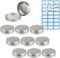 ZEOABSY 10 Pezzi Barattoli di alluminio 100ml a Vite Argento Scatola in Alluminio Forma Rotondo, Vasetti per DIY Candele Cosmetico Caramella Gadget Balsamo Labbra, 1x Etichette e 5x Spatola
