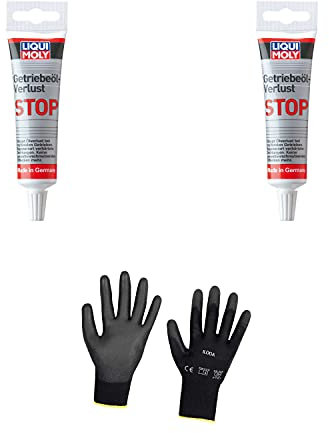 Iloda 2xOriginal Liqui Moly 50ml Getriebeöl-Verlust Stop Oil Leak Stop 1042 Schutzhandschuhe