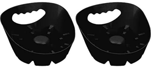 Maplefield Plunger Holder & Drip Tray - Black, Pack of 2 - Leak-Resistant Base for Toilet Plunger Holders - Quick-Dry Design for Universal Fixtures
