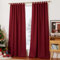 PONY DANCE Rideaux Occultant Rouge Décoration Salon de Fenêtre Lumineux Bloquer Anti UV Opaque pour Maison Chambre Porte Économie d'Énergie, L 140 x H 220 cm, 2 Pièces