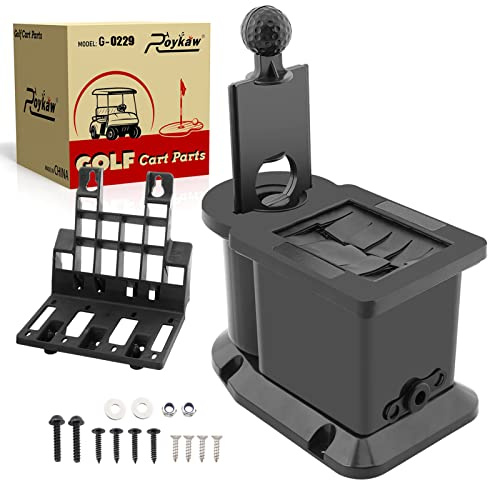 Roykaw Golf Cart Ball Washer and Club Cleaner with Bracket Kit Compatible with EZGO, Club Car, Yamaha, Advanced EV - Upgrade Club Car Precedent Bracket