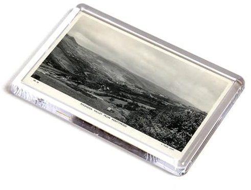 FRIDGE MAGNET - Vintage Wales - Rhondda Valley from Pontypridd