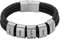 Heideman Armband Herren aus Leder schwarz matt - Lederarmband Elian mit silberfarbenen Gravurplättchen für Männer - Personalisiertes Geschenk