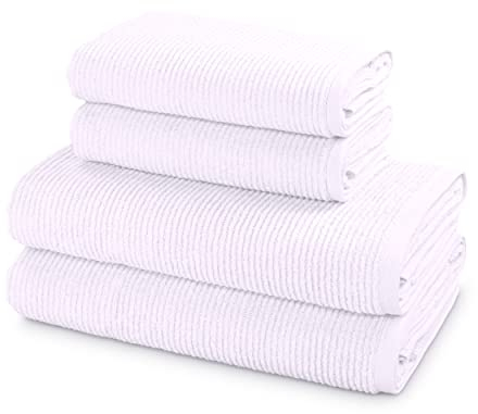 Möve Handtuchset Elements Handtücher - 2X 50x100 cm & 2X 67x140 cm, 100% Baumwolle, Snow