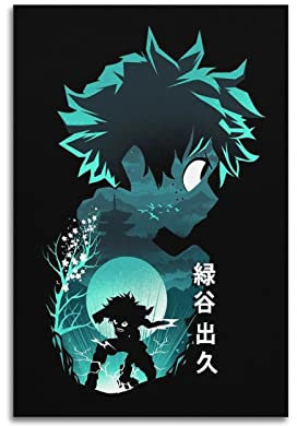 INKLOT Anime Deku Poster, dekoratives Gemälde, Leinwand, Wandposter und Kunstbild, modernes Familien-Schlafzimmer, Dekoration, Poster, 20 x 30 cm