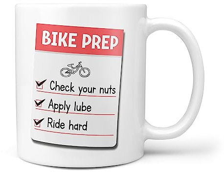 TeHeGifts - Bike Prep Gifts for Biker Cycling Funny Novelty 10oz Gift Mug