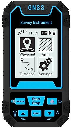 KUMIAO Instrument de Mesure de Terrain GPS Portable de Haute Précision - Navigation en Temps Réel, Rechargeable, Mesure d'Altitude - Idéal pour l'Arpentage, Édition d'Itinéraire - Mesure de