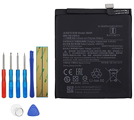 Vvsialeek Batterie de rechange BM4R pour Xiaomi Mi 10 Lite 5G avec outils gratuits.