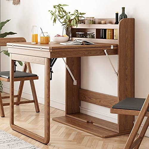 Ausklappbarer Wandtisch, an der Wand montierter Esstisch, versteckter Schreibtisch mit Ablagefach, ausziehbarer Schreibtisch aus Holz, platzsparender Multifunktionstisch für Esszimmer, Küche, kle