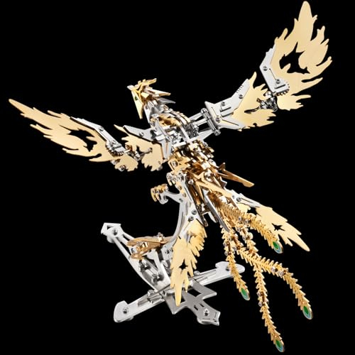 UpGLeuch Bunte 3D Metall Puzzle Erwachsene Phoenix, 3D Modellbausatz Metall für Erwachsene mit Werkzeugen, Desktop Ornaments Spielzeug Geschenke
