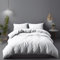LivinEase Bettwäsche 260x240 Set - Mikrofaser Bettbezug 260x240 cm + 2 Kissenbezüge 65x65 cm - Bettwäsche - Weiß