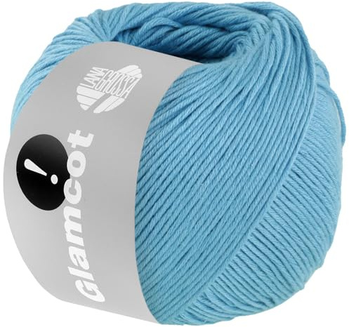 LANA GROSSA Glamcot | Zart glänzende, multifile Baumwoll-Viskosemischung | Handstrickgarn aus 60% Lyocell (Tencel TM) & 40% Baumwolle | 50g Wolle zum Stricken & Häkeln | 155m Garn FB 13