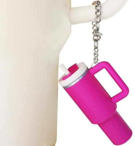 Dreamfocus Mini Cup Keychain for Stanley 40 oz Tumbler, Hot Pink, Unisex-Adults