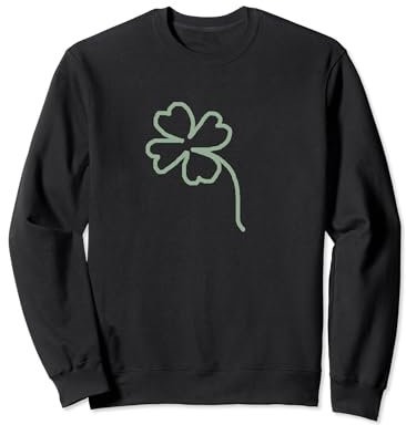 Dessin vert pastel trèfle à quatre feuilles Sweatshirt