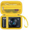 Elonbo Carrying Case for Canon PowerShot SX740/ SX730/ SX720/ SX620/ G7X Digital Camera, 4K Video Camera Hard Travel Storage Cover Bag Holder, Mesh Pocket fits Battery, Charging Cable Yellow