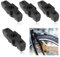 4 Stück Bremsbeläge für Magura, Schwarze Fahrrad Bremsbeläge, Gummi Hydraulik Bremse Bremsschuhe für HS11, HS22 HS24 HS33 HS66 Felgenbremse vorne hinten Bremsklötze Bremsbacken Race Geräuscharme