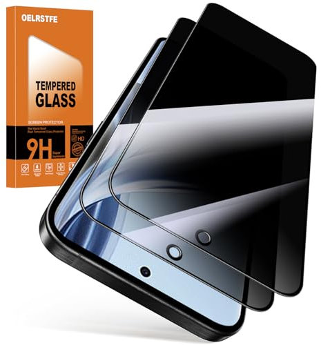 Oelrstfe Protector Pantalla de Privacidad para OPPO Reno 10 5G /OPPO Reno 10 Pro 5G Cristal Templado Anti Espía Protectora Vidrio Película Dureza 9H Anti-arañazo Privacy Screen Protector,2 Piezas
